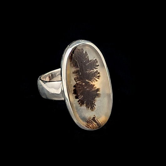 pierścionki srebrne Pierścionek w zadumie agat montana