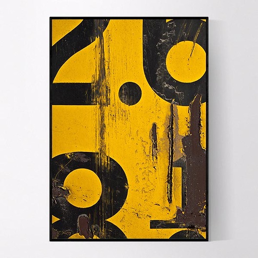 plakaty Plakat Czarno żółta ściana