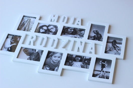 Ramka multirama na 10 zdjęć z napisem Moja Rodzi amdecor