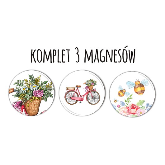 komplet 3 magnesów Pracownia Papeteria
