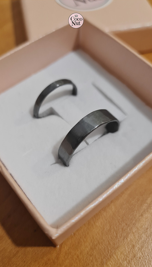 obrączki ślubne Dwie obrączki UNEVEN + MEDIUM - srebro, obrączki ślubne