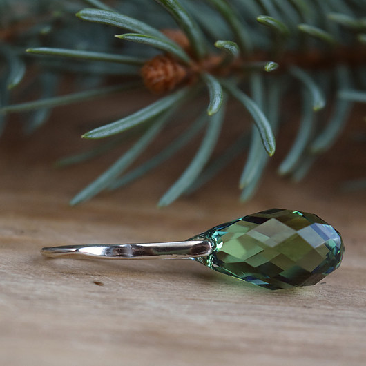 Wisior miętowy - kryształ Swarovski Erinite  Marisella