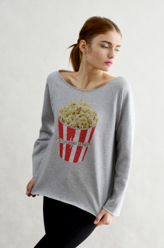 POPCORN szara bluza oversize GAU great as You
