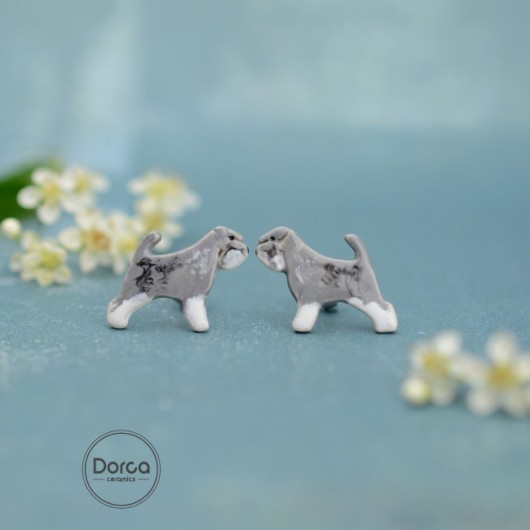Sznaucer miniaturka- ceramiczne sztyfty Dorca