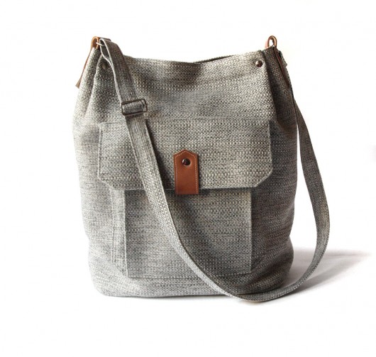 torby na ramię torba - light grey&camel&peach-