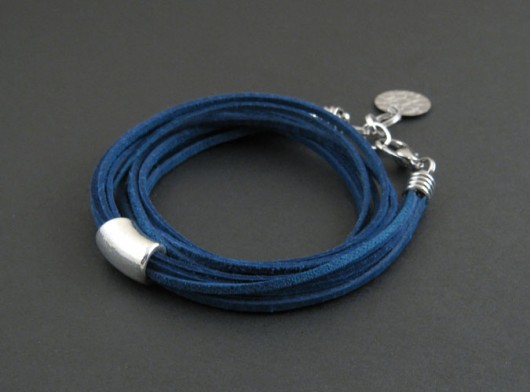bransoletki skórzane navyblue