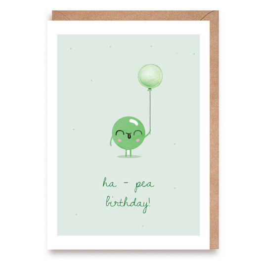 kartki okolicznościowe - wydruki Kartka urodzinowa - Groszek Ha-Pea Birthday