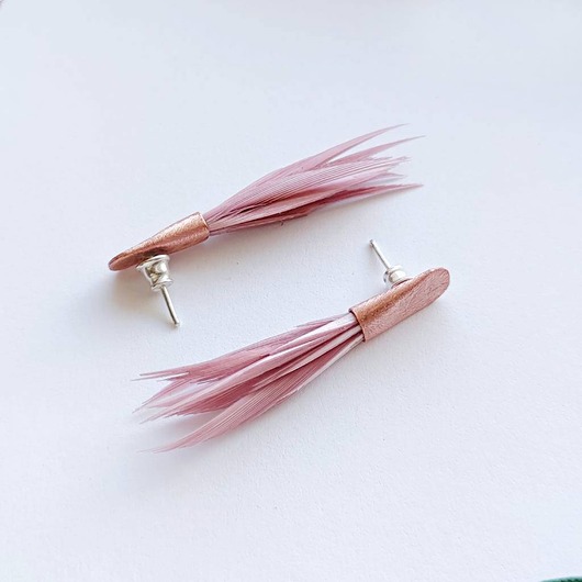 kolczyki z piórami PIÓRKO kolczyki