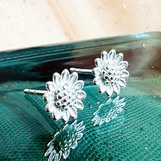 kolczyki srebrne Kolczyki  słoneczniki , srebrne  kwiatki