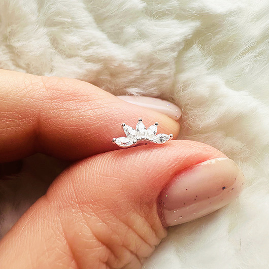 kolczyki srebrne Srebrne kolczyki z cyrkoniami, delikatne eleganckie sztyfty Pave