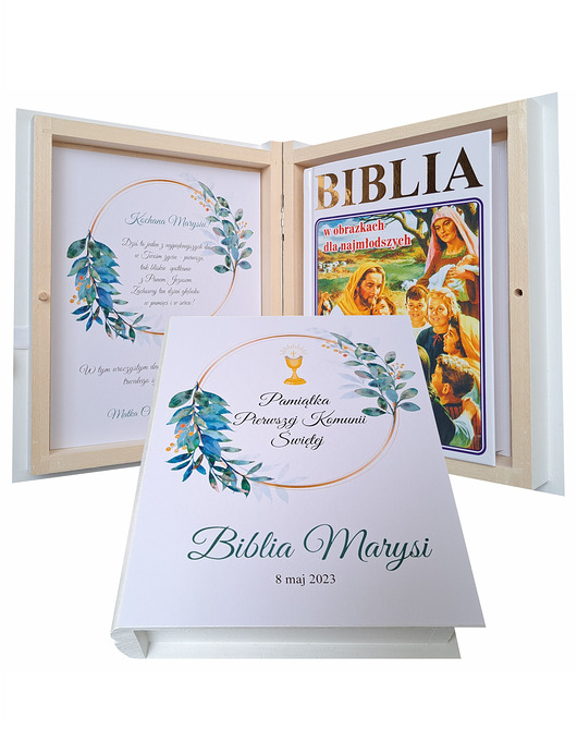 komunia - pozostałe Pamiątka Pierwszej Komunii Świętej, Biblia