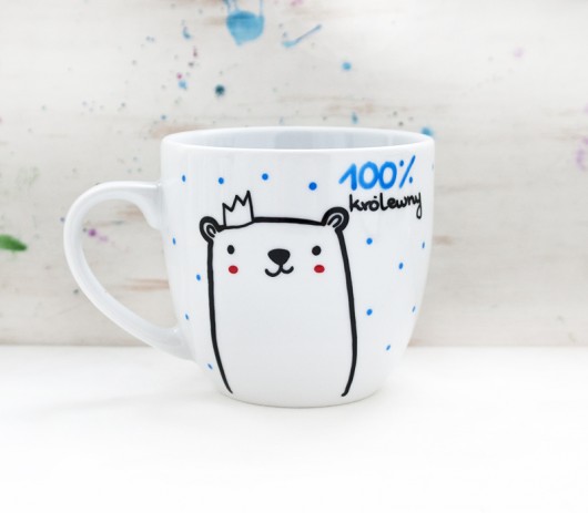 100% królewny - kubek porcelanowy XL miamilu