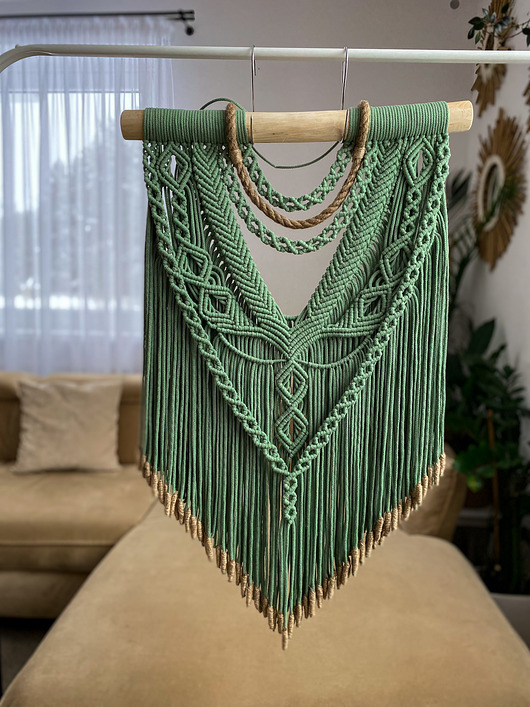 makramy Makrama Boho Life- szałwia