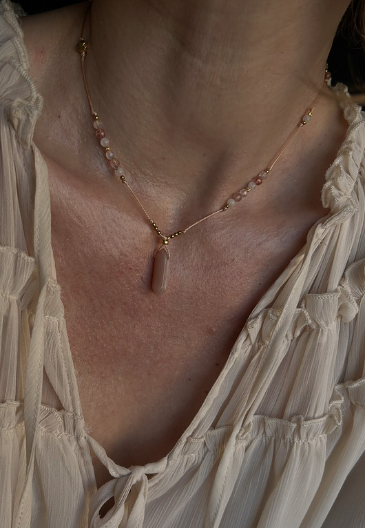 naszyjniki - inne Naszyjnik Radość- z Kwarcem i Kamieniem słonecznym