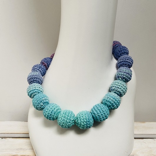 korale Korale szydełkowe naszyjnik boho handmade bawełna