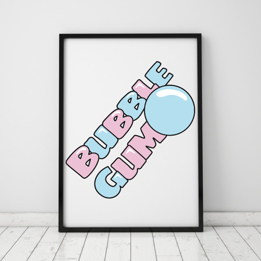 PLAKAT, OBRAZEK DO POKOJU DZIECKA BUBBLE Gum Dekoracjan