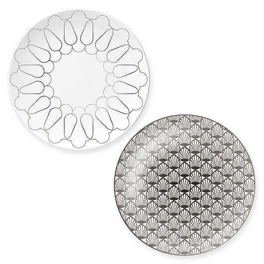 patery i talerze Talerze 21cm  2szt.  set 01  platyna