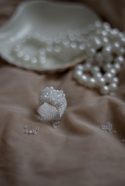 pierścionki - różne Pierścionek Perłowa Chmurka