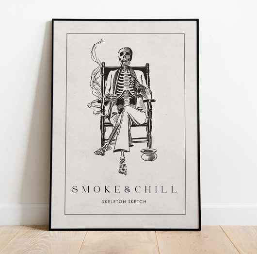 plakaty Plakat Vintage Retro SMOKE & CHILL