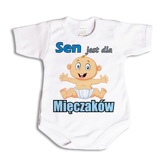 body i śpiochy niemowlęce Sen jest dla Mięczaków BODY - 98 krótki rękaw