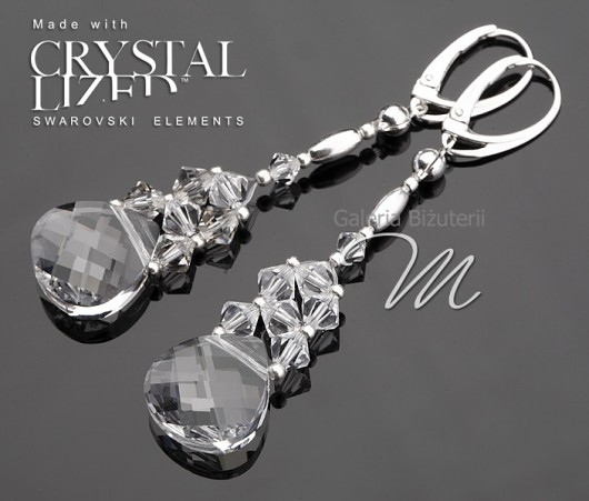 Kolczyki Crystal Briolette mellody