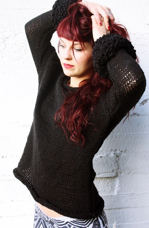 Czarny sweter Mademoiselle Patrini