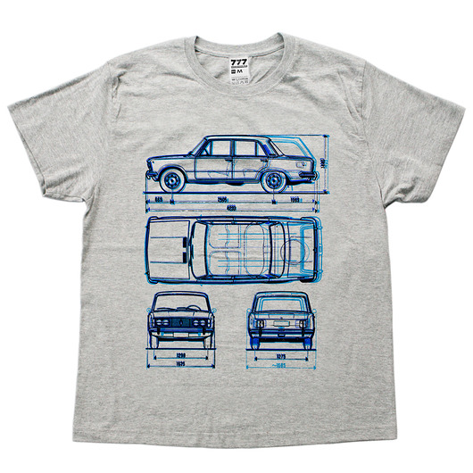 Koszulka FIAT 125 P GREY 777