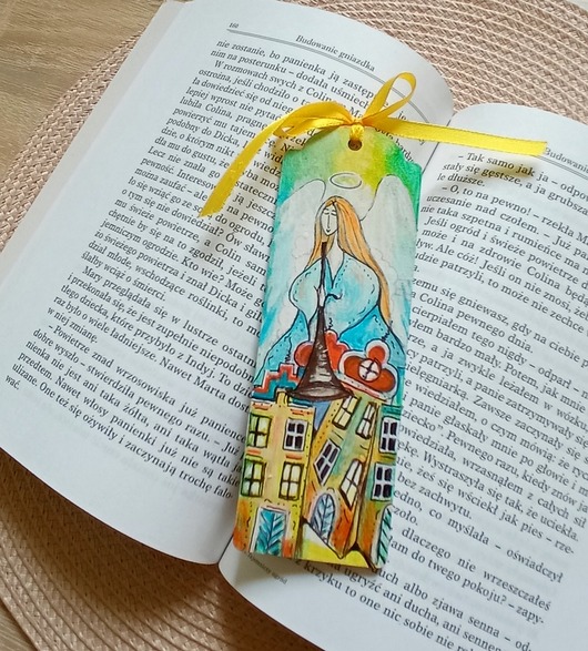zakładki do książek Zakładka do książki ręcznie malowana