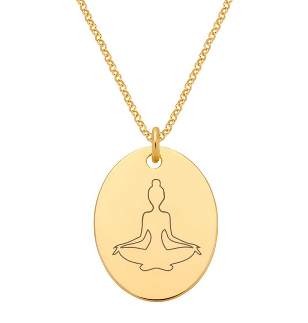 złote naszyjniki Medalion joga kwiat lotosu