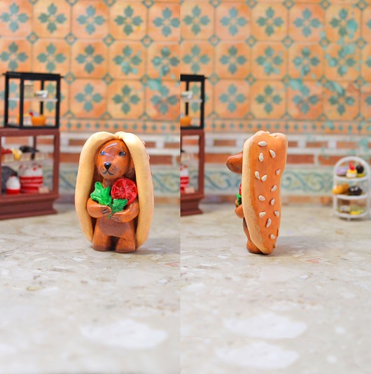 figurki i rzeźby Jamnik Hot dog