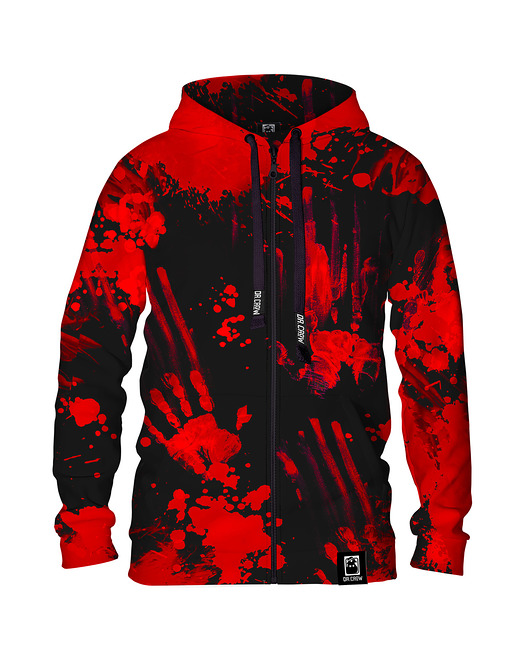 bluzy męskie Męska Bluza Expres Zamek DR.CROW Zombie Black