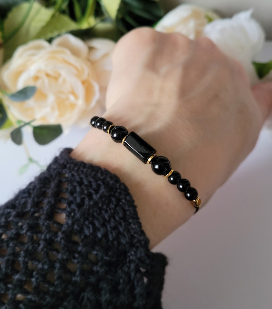 bransoletki z kamieni naturalnych Ochrona i szczęście-  z Turmalinem