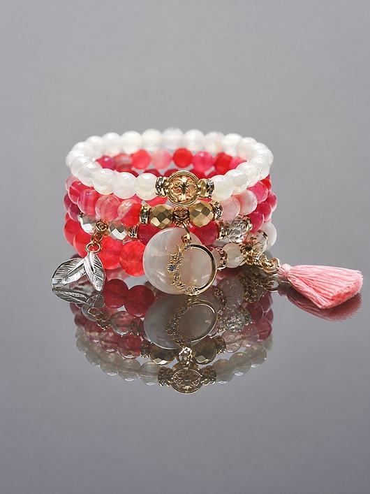 bransoletki z kamieni naturalnych Strawberry sorbet /19-06-23/ set
