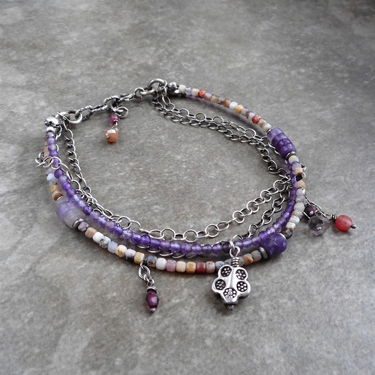 bransoletki srebrne Lawendowa srebro 925