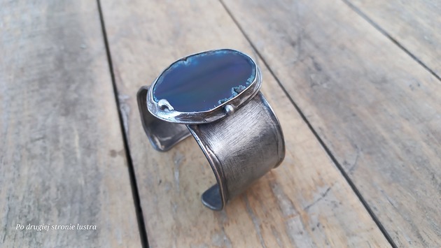 bransoletki wire wrapping Agat - bransoletka regulowana
