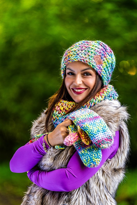 czapki damskie Czapka MERINO 100% This is it Cukierki