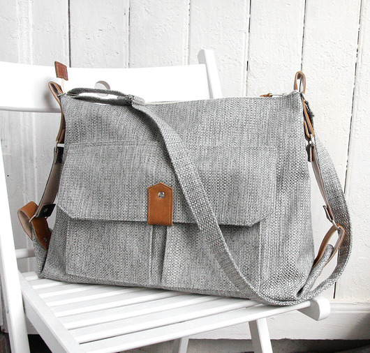 torby na ramię torba xxl- grey&brown- zamówienie dla Kamili