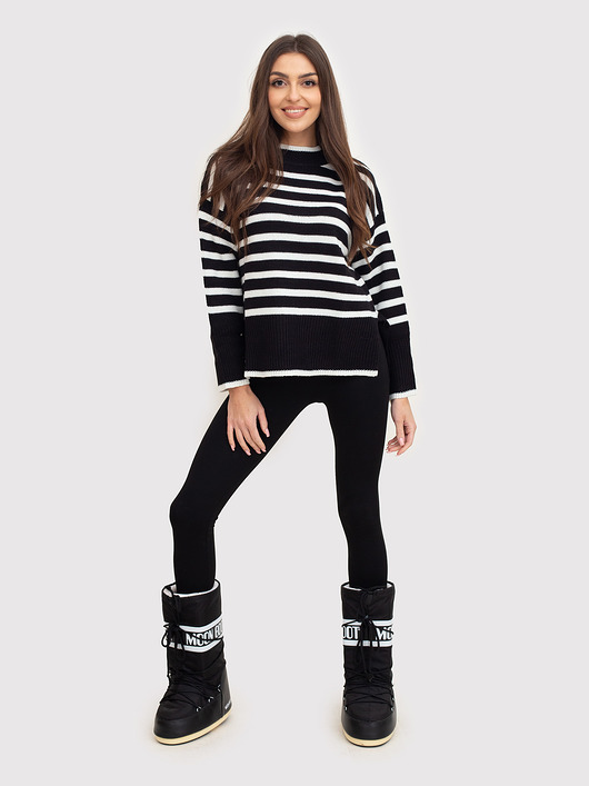 swetry damskie  Dzianinowy sweter w paski AXS0205