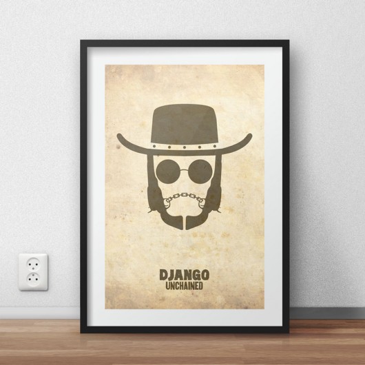 Django Unchained - plakat minimalmill