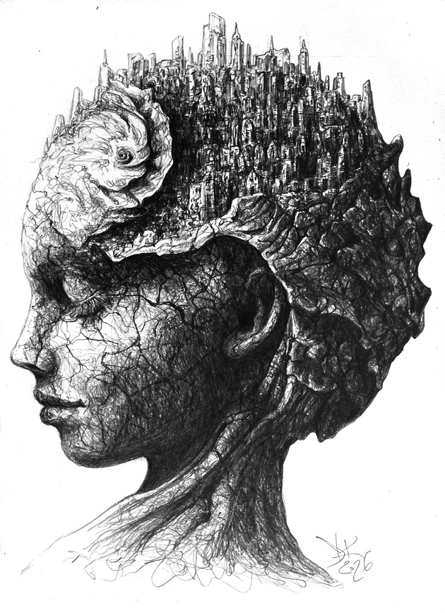 grafiki i ilustracje Sen Druidki  *rysunek piórkiem