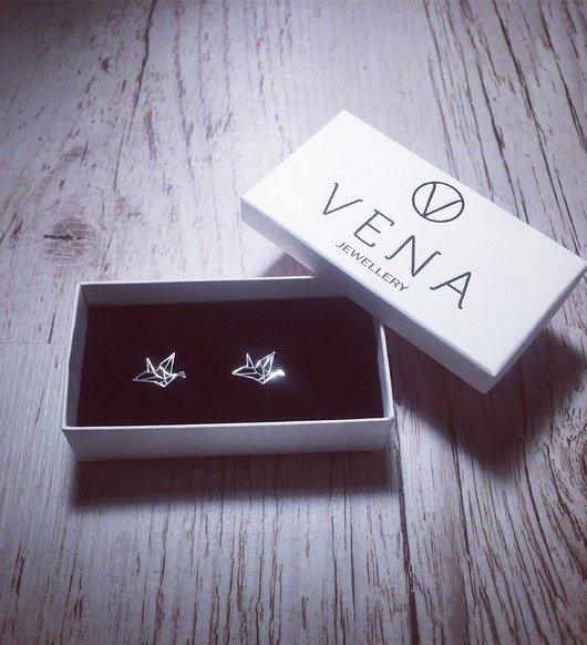 Srebrne kolczyki origami VENA Jewellery