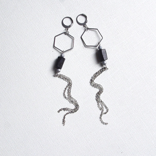 kolczyki z kamieniami UNIKATOWE kolczyki : LEKKIE, dłuuugieee