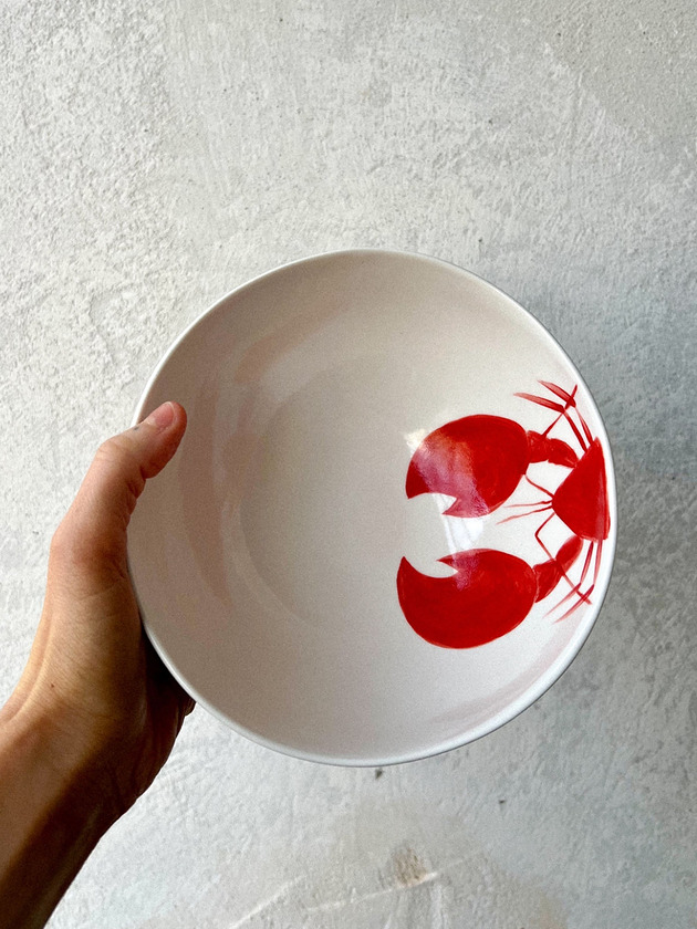 miski i misy Misa porcelanowa z rakiem duża LA LUZ