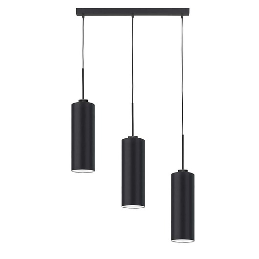 lampy wiszące 3-punktowa lampa wisząca do kuchni z abażurami w kształcie tuby BORNEO