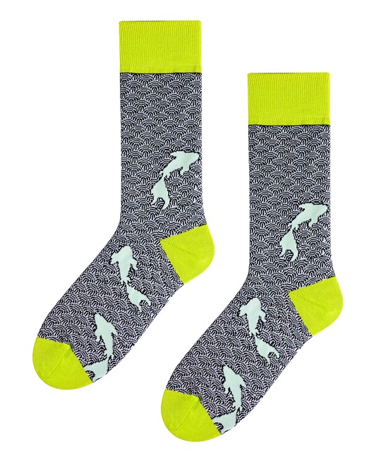 Skarpetki żakardowe Ryby Popsox