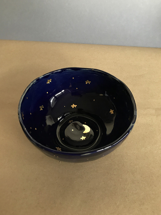 Duża ceramiczna miska bowl kobaltowa ELEMTHEBRAND