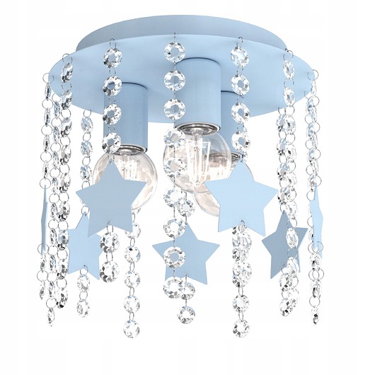 lampy do pokoju dziecka Nowoczesna lampa żyrandol do pokoju dziecięcego z kryształkami Elza