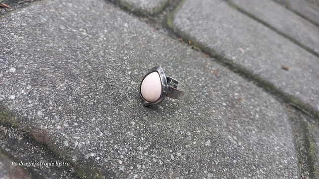 pierścionki - różne Opal w różu - pierścionek regulowany