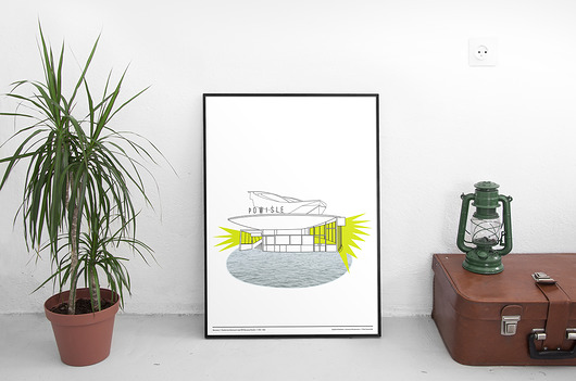 Plakat "Przystanek Powiśle - WARSZAWA" plakaty rowerowe
