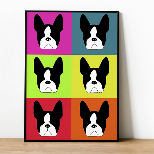 Plakat Boston terrier  Moje Metro